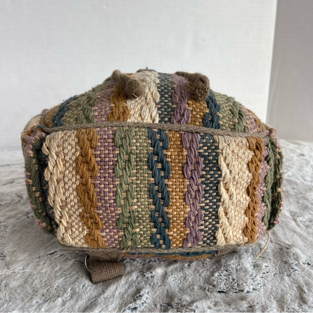 Multicolor Woven  Small Backpack - Picture 10 of 15